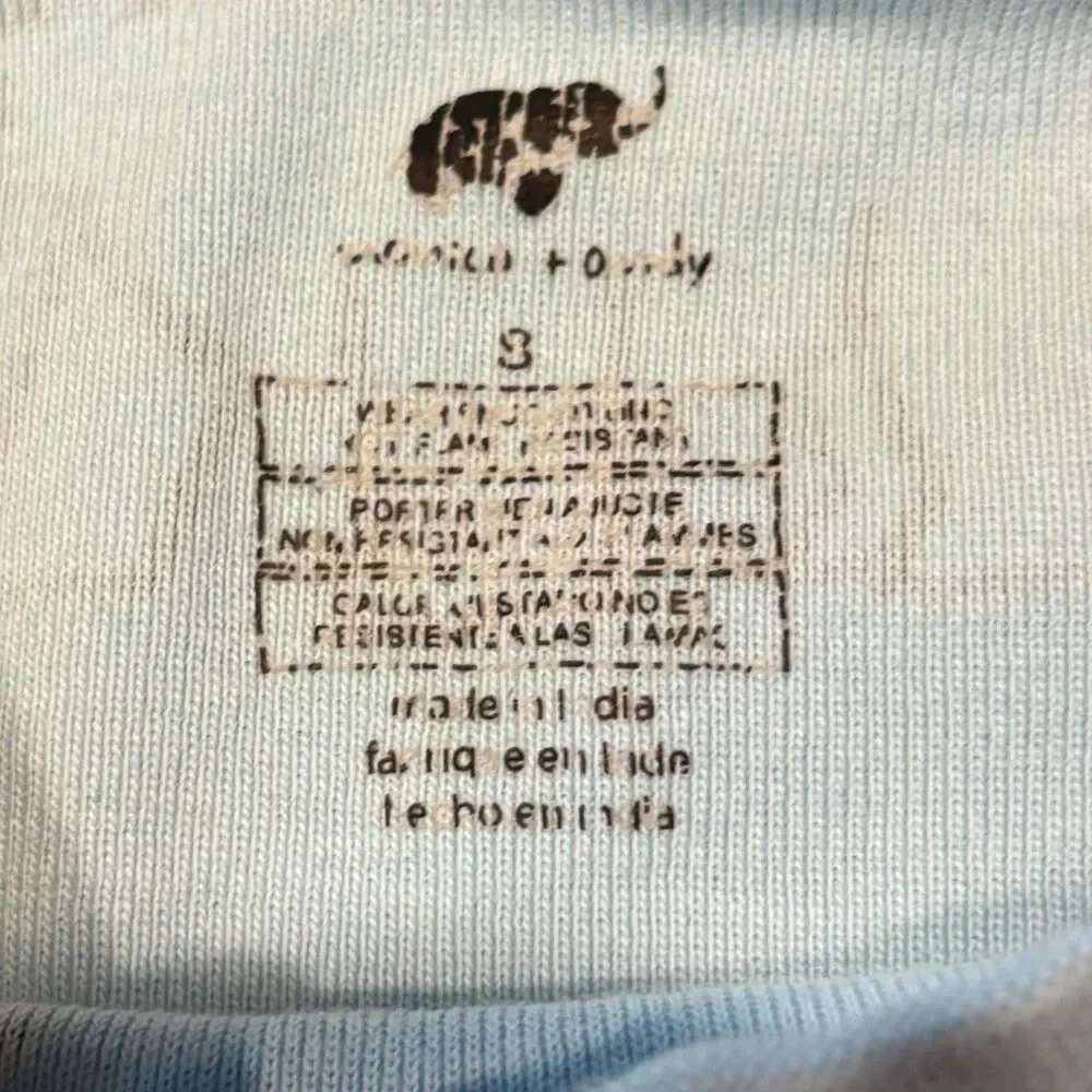Monica + Andy Organic Cotton Polar Bear Long Jon Pajamas Blue Size 8 GOTS